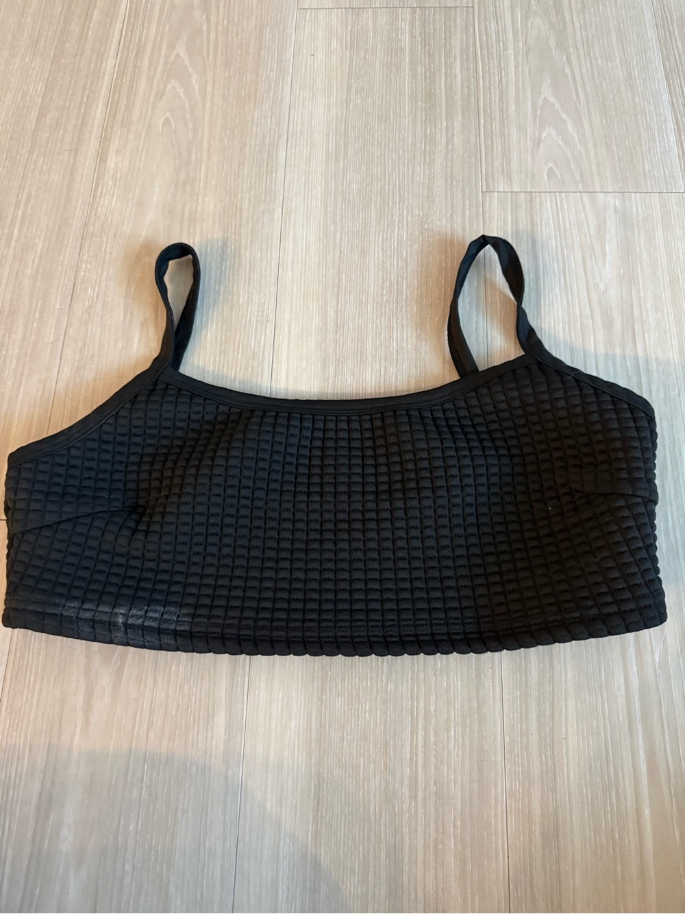 Women’s Black Textured crop top